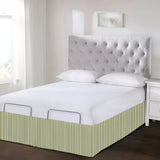 Detachable Wrap Around Polyester Ticking Stripe Tailored Bed Skirt