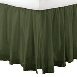 400TC Sateen Solid Cotton Fringe Ruffle Bed Skirt