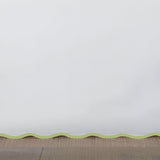 400TC Sateen Solid Cotton Scallop Embroidery Tailored Bed Skirt