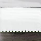 Allena 400TC Sateen Solid Cotton Scallop Embroidery Tailored Bed Skirt