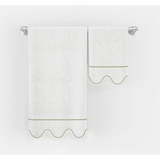 Scalloped & Border Embroidered Bath Towels (Set of 2)