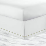 400TC Sateen Solid Cotton Single Embroidered Border Tailored Bed Skirt