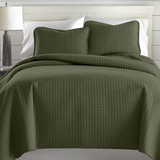 Square Knitted Cotton Coverlet