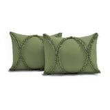 400TC Cotton Sateen Solid Textured Ruffle Bedspread Set