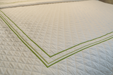Classic Border Diamond Knitted Cotton Coverlet