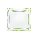 400TC Wavy Embroidery & Border Cotton Sateen Solid Duvet Cover Set