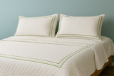 Classic Border Diamond Knitted Cotton Coverlet