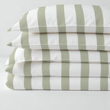 400TC Stripe Border Frame Cotton Sateen Duvet Cover Set