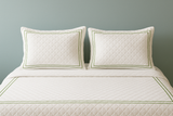 Classic Border Diamond Knitted Cotton Coverlet