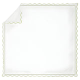 400TC Cotton Scallop Embroidery & Border Sateen Solid Duvet Cover Set