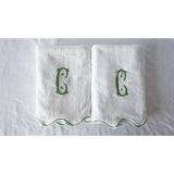 Scalloped Embroidered Bath Towels (Set of 2)