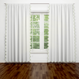 Scallop Polyester Curtain (Set of 2)
