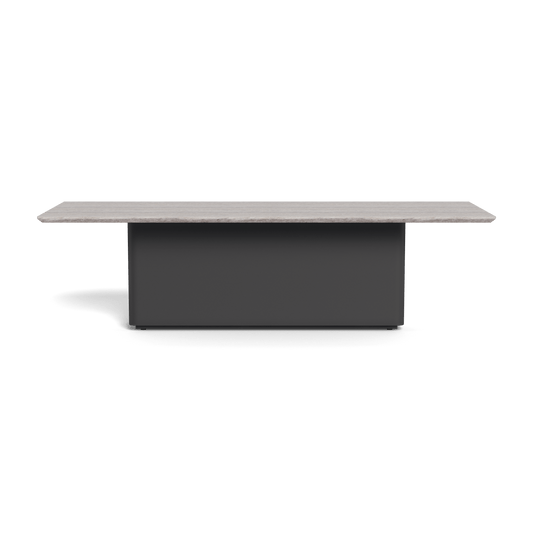 Santorini Outdoor Stone Rectangle Dining Table 108"