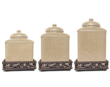 Savannah 3PC Canister Base Set, 2 MOQ