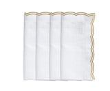 Scalloped Dinner Napkins - Beige