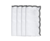 Scalloped Cloth Napkins - Black