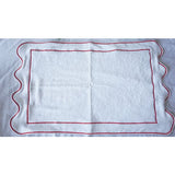 Scalloped & Border Embroidered Bath Towels (Set of 2)