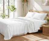 Scalloped 100% Cotton Bed Sheet Set