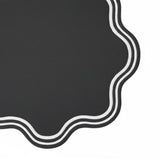 Round charcoal placemats