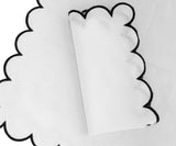 Linen Cloth Napkins - Scalloped