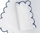 Navy and White Cloth Napkins