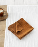 Cinnamon linen napkin set of 2