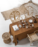 Cinnamon linen napkin set of 2
