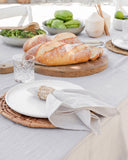 Light gray linen napkin set of 2