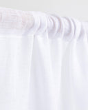 Sheer rod pocket linen curtain panel (1 pcs)
