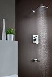Spirito Series Single Handle Wall Mounted Showerhead and Bath Faucet Set in Polished Chrome
