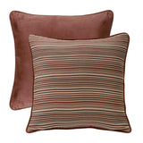 Silverado Stripe & Rust Suede Reversible Euro Sham