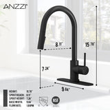 Expedition Series 16 in. 1-Handle Pull-Down Sprayer Kitchen Faucet with 1.8 GPM Flow and Dual Spray Modes