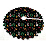 Printed Scalloped Christmas Tree Skirt