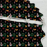 Printed Scalloped Christmas Tree Skirt