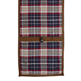South Haven Blue Plaid Table Runner with Suede, 2 MOQ