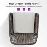 PURPLE LEAF Modern Bar Stools Aluminum Bar Stool with Cushion for Indoor and Outdoor, Kitchen Island