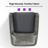 PURPLE LEAF Modern Bar Stools Aluminum Bar Stool with Cushion for Indoor and Outdoor, Kitchen Island