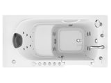 ANZZI Nimbus Series 30 in. L x 59 in. W Dual Jetted Bathtub in White with Microbubbles Jet
