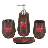 Star Red 4PC Bath Countertop Accesssory Set, 4 MOQ