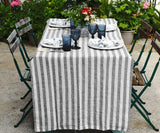 Linen Striped Tablecloth