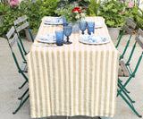 Linen Striped Tablecloth