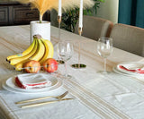 Cotton Striped Tablecloth - Rectangle Tablecloths