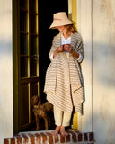 Thin Striped waffle throw blanket