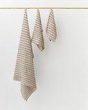Thin Striped waffle towel set (3 pcs)
