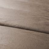 A Upholstered Leather Coffee Table with Metal Base