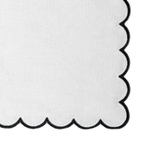 Napkins Black and White - Closewave Scalloped Edge