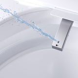Smart Wall-Hung Elongated Bidet Toilet in White with Auto Lid, Heated Seat, Air Dry, Remot Control, and Night Light