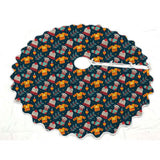 Printed Scalloped Christmas Tree Skirt