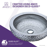Regalia Series Vessel Sink in Speckled Silver