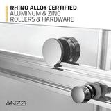 Stellar Series 51 to 54 in. x 76 in. Sliding Frameless Shower Door with Tsunami Guard Tempered Clear Glass